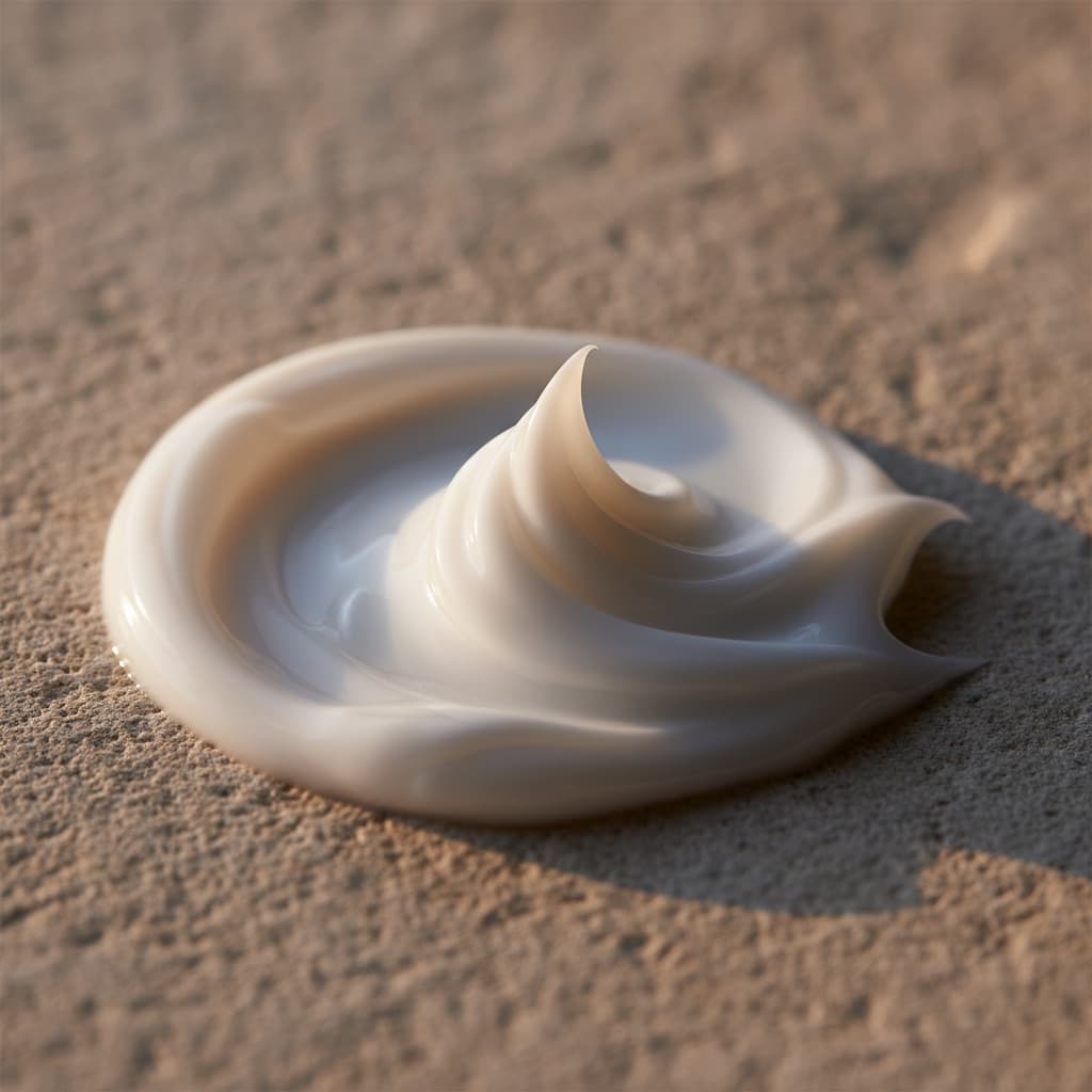 Luxury botanical skin cream texture on stone